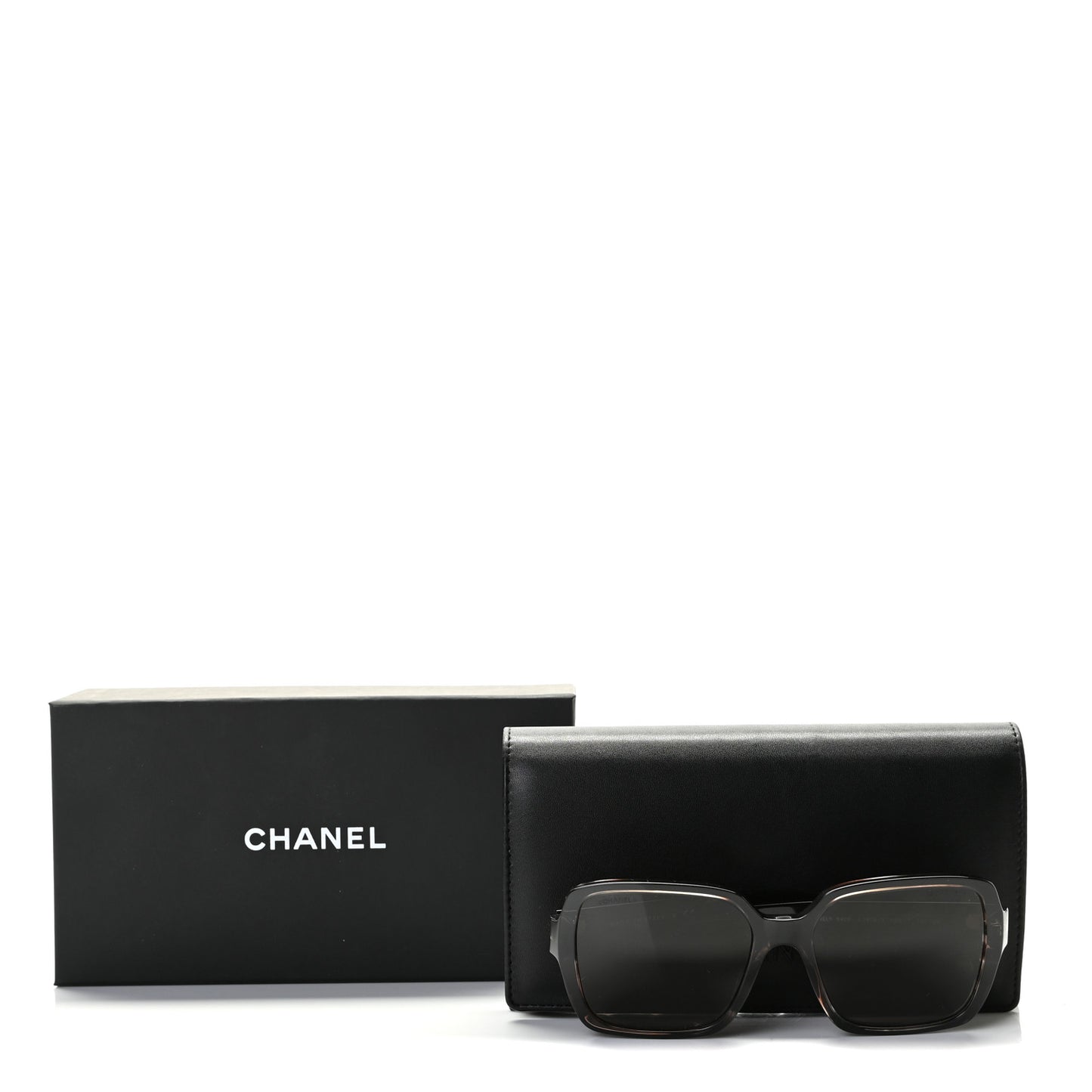Acetate Polarized Square Striped Sunglasses 5408 Brown
