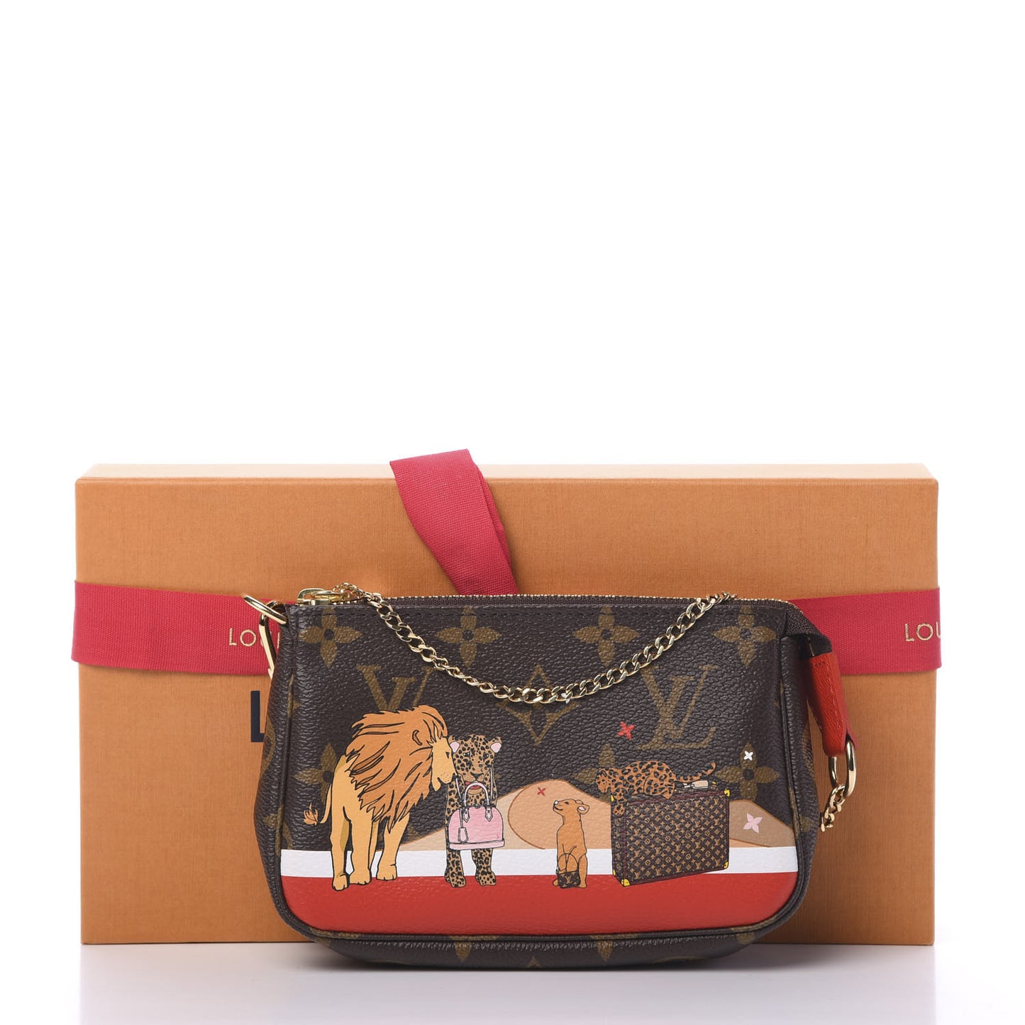 Monogram 2018 Christmas Animation Mini Cats Pochette Accessories