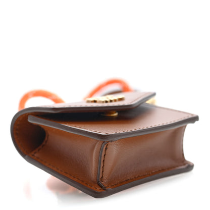 Miu Miu Nappa Flap Pouch Bag Charm Cognac Orange 3 of 8