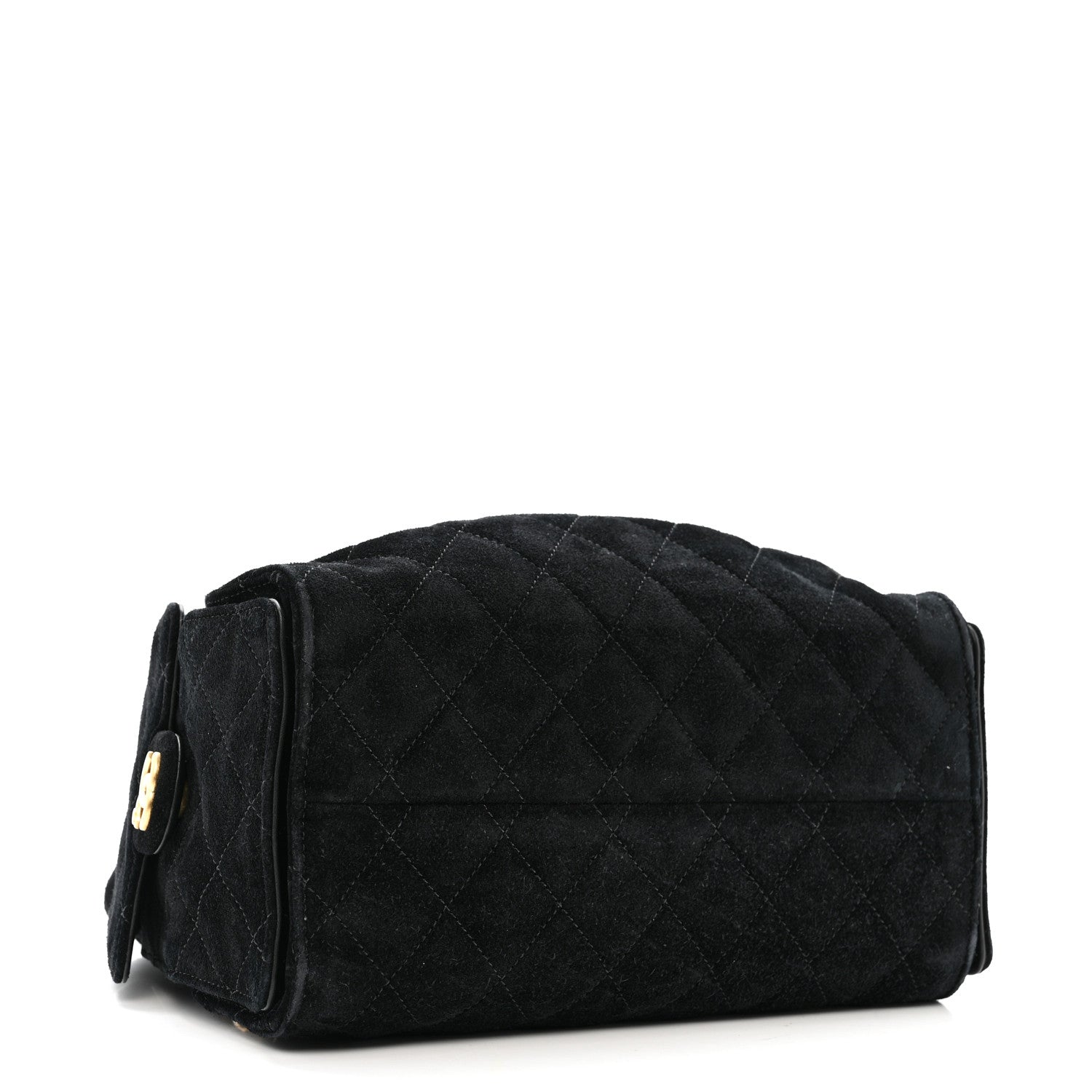 Chanel Suede Quilted Small Chanel 25 Handbag Black 4 of 13