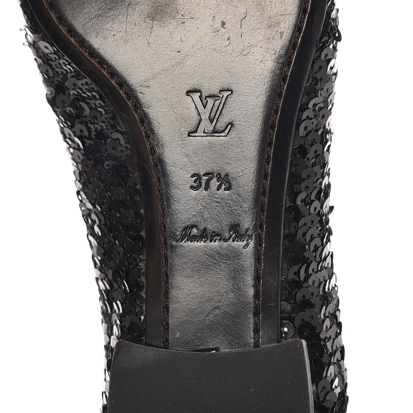 Sequin Loafers 37.5 Black