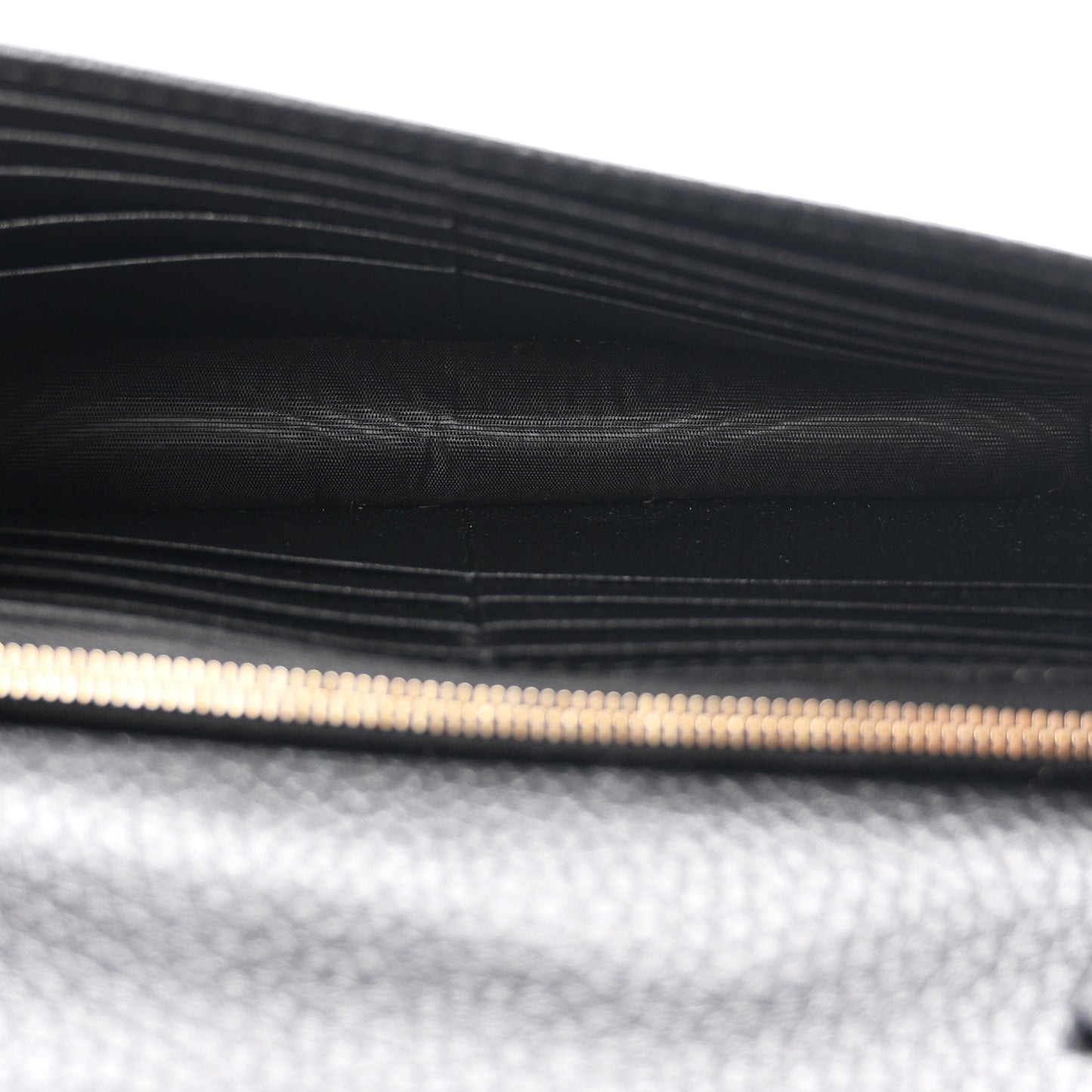 Dollar Calfskin Interlocking G Chain Wallet Black