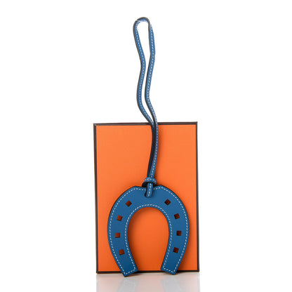 Hermes Swift Paddock Horseshoe Bag Charm Bleu De Galice 5 of 5