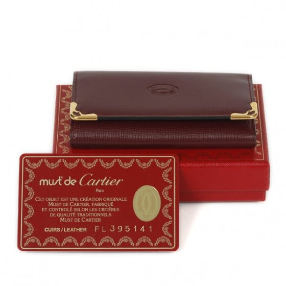 Leather Must de Six Key Holder Burgundy
