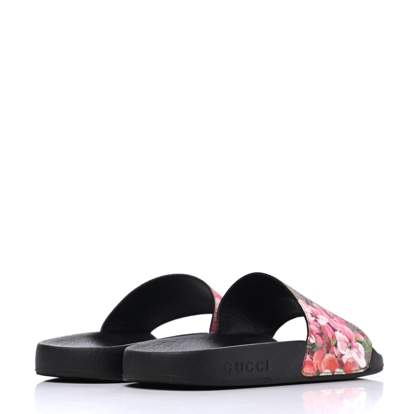 GG Supreme Monogram Blooms Slide Sandals 36 Beige Multicolor