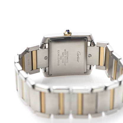 Cartier Stainless Steel 18K Yellow Gold 28mm Tank Francaise Automatic Watch 6 of 7