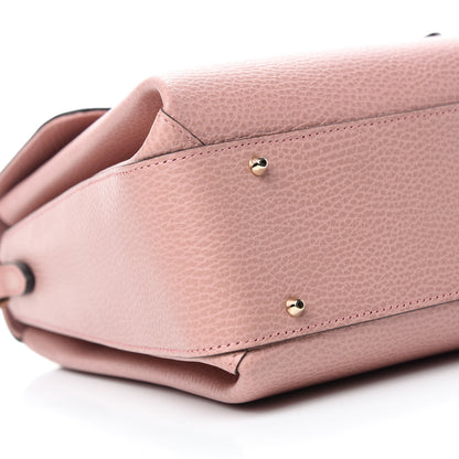 Gucci Dollar Calfskin Medium Interlocking G Top Handle Shoulder Bag Soft Pink 6 of 10