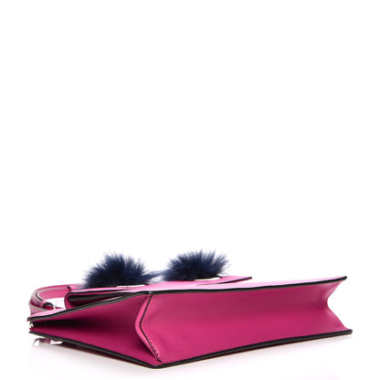 Fendi Vitello Dolce Fox Fur Monster Eyes Mini 2Jours Pouch Magenta 4 of 8