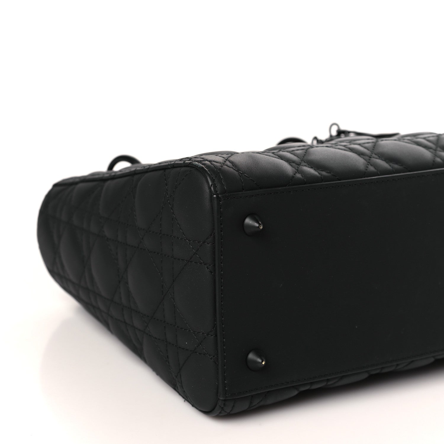 Christian Dior Ultra Matte Calfskin Cannage Medium Lady Dior Black 8 of 9