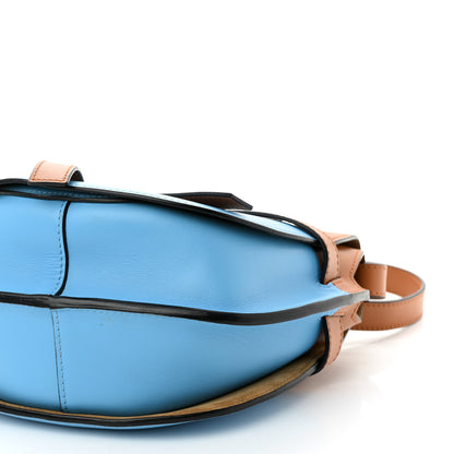Loewe Calfskin Small Gate Crossbody Bag Tan Sky Blue 9 of 9
