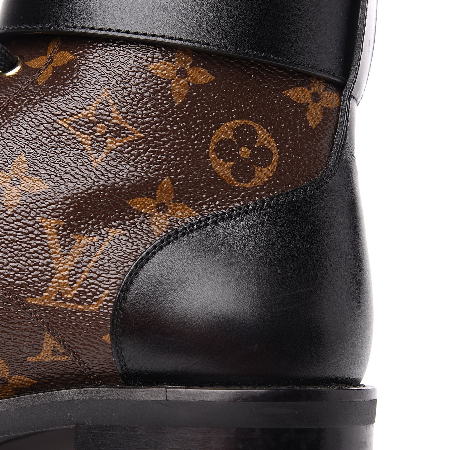 Calfskin Monogram Wonderland Flat Ranger Boots 38 Black