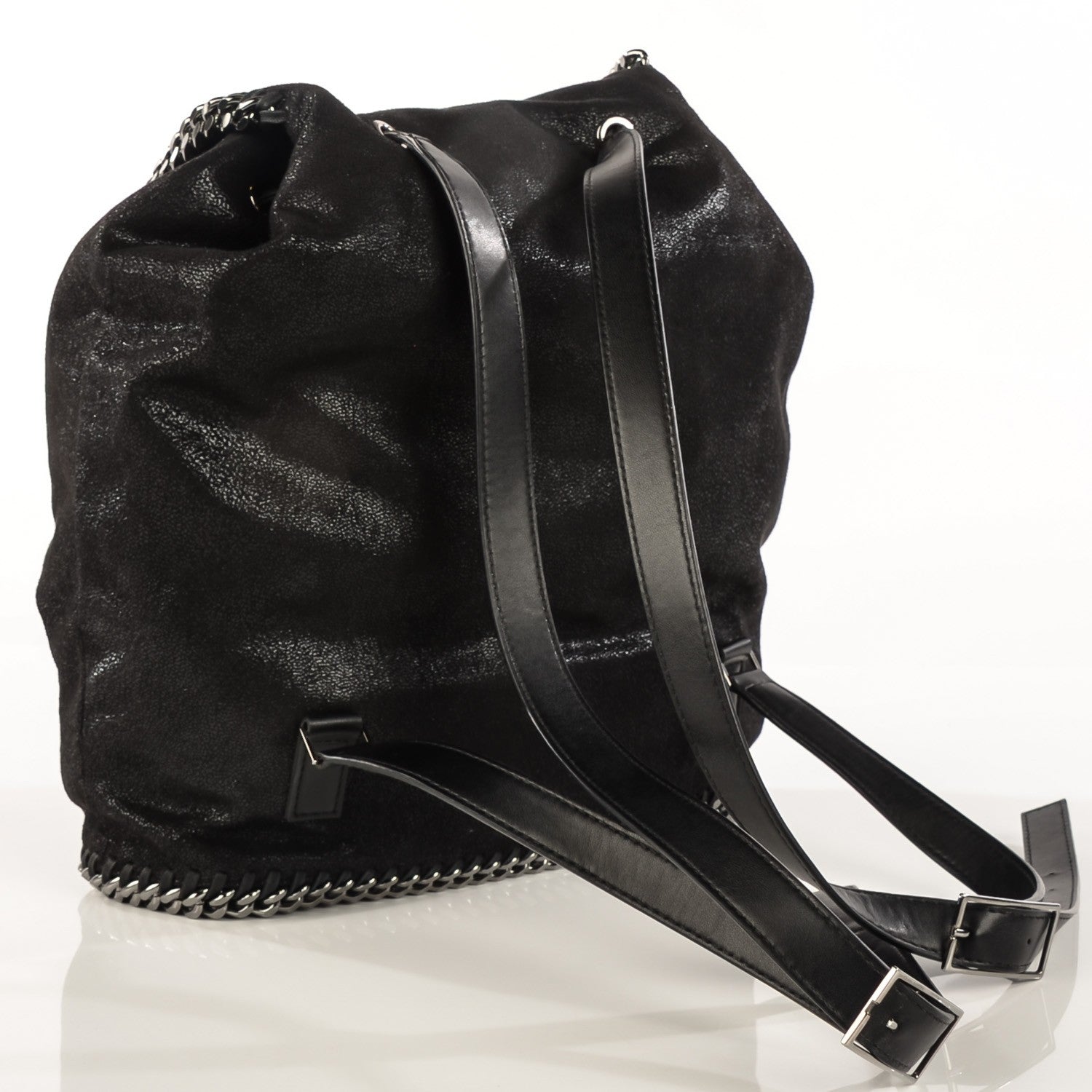 Stella McCartney Shaggy Deer Falabella Backpack Black 4 of 10