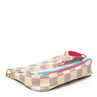 Louis Vuitton Damier Azur 2015 Christmas Animation Mini Pochette Accessories 10 of 12