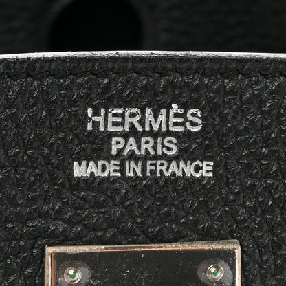 Hermes Taurillon Clemence Birkin 40 Black 6 of 14
