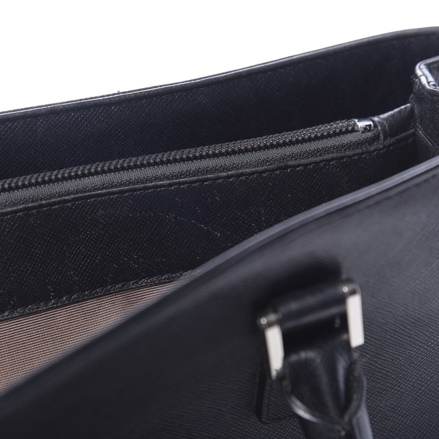 Saffiano Top Handle Tote Black