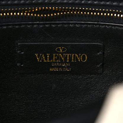 Valentino Garavani Nappa Large Roman Stud Shoulder Bag Black White 6 of 14