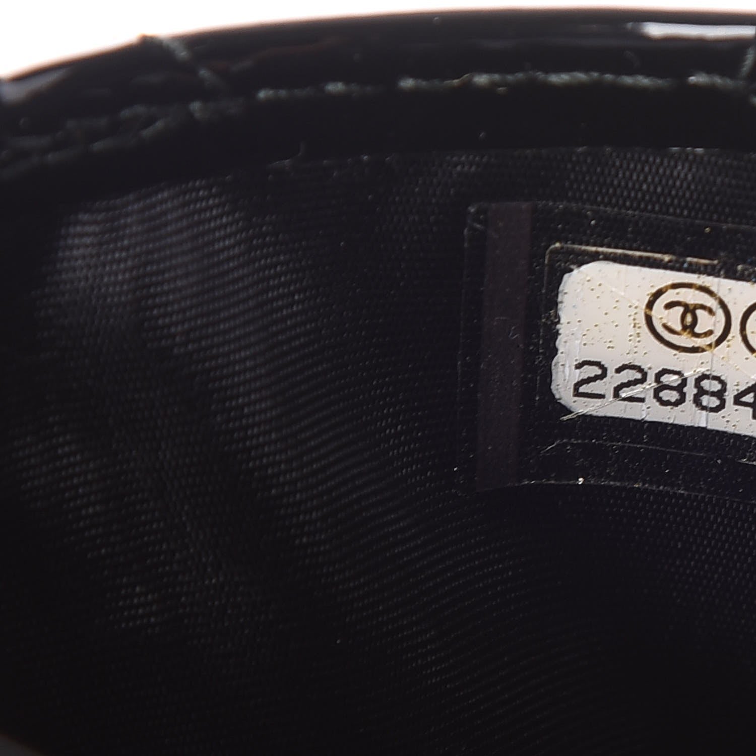 Chanel Patent Calfskin Quilted Card Holder Black 8 of 9