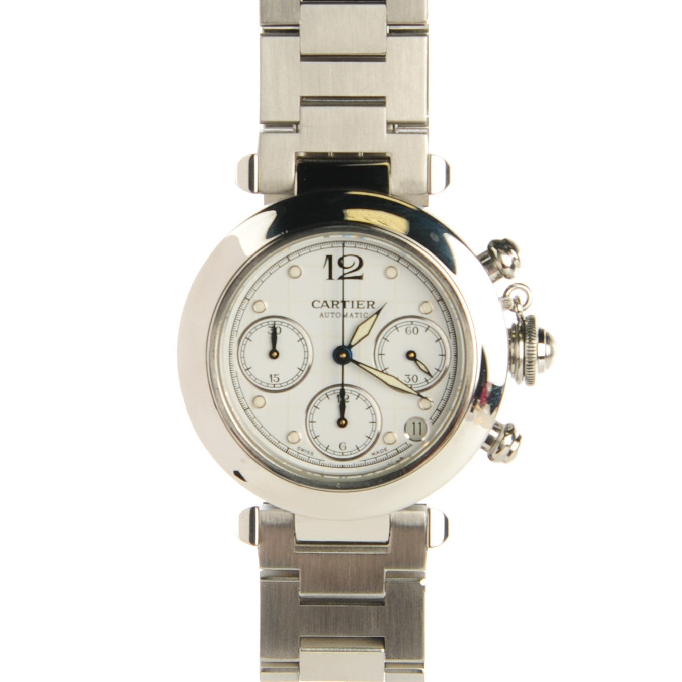 Stainless Steel 35mm Pasha C Chronograph Automatic Watch