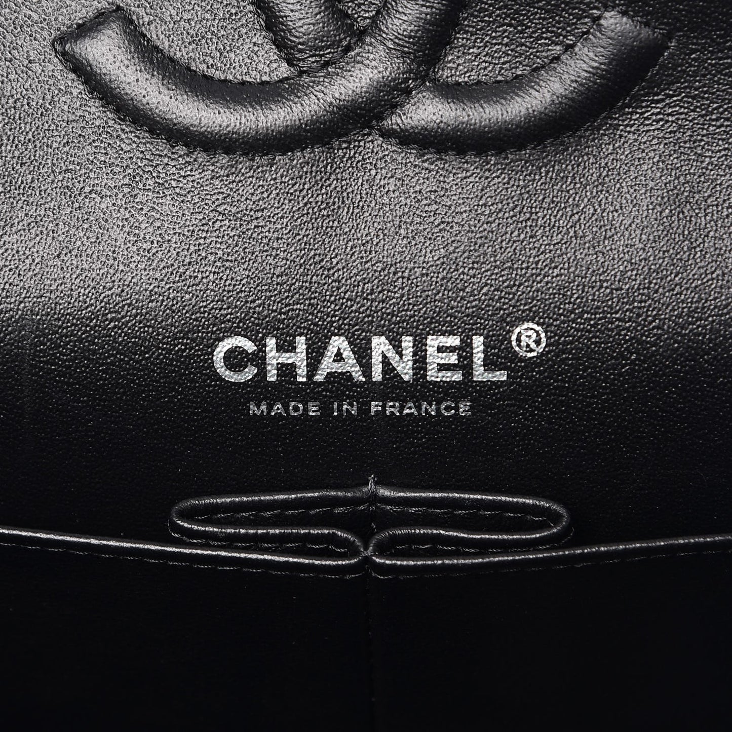 Patent Quilted Medium Double Flap Black