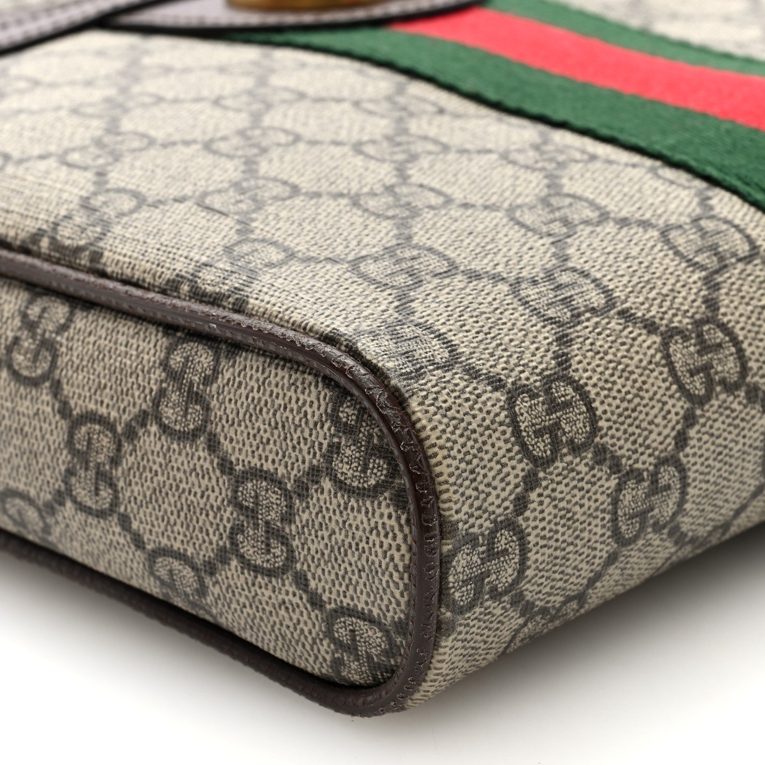 Gucci GG Supreme Monogram Web Small Ophidia Messenger Bag Brown 8 of 9