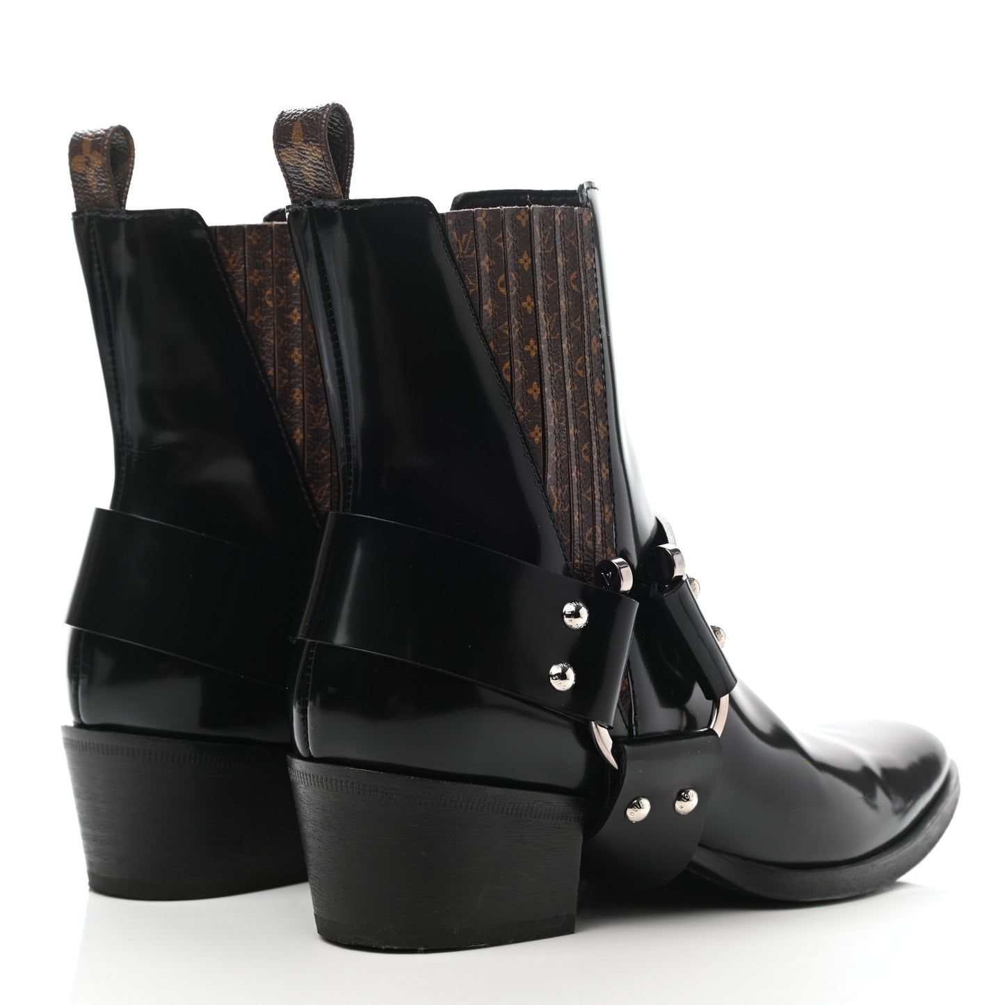 Calfskin Monogram Rhapsody Ankle Boots 37 Black