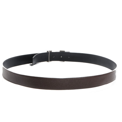 Hermes Taurillon Clemence Box Reversible Constance 32mm Brushed Silver H Belt 95 Ebene Noir 4 of 7