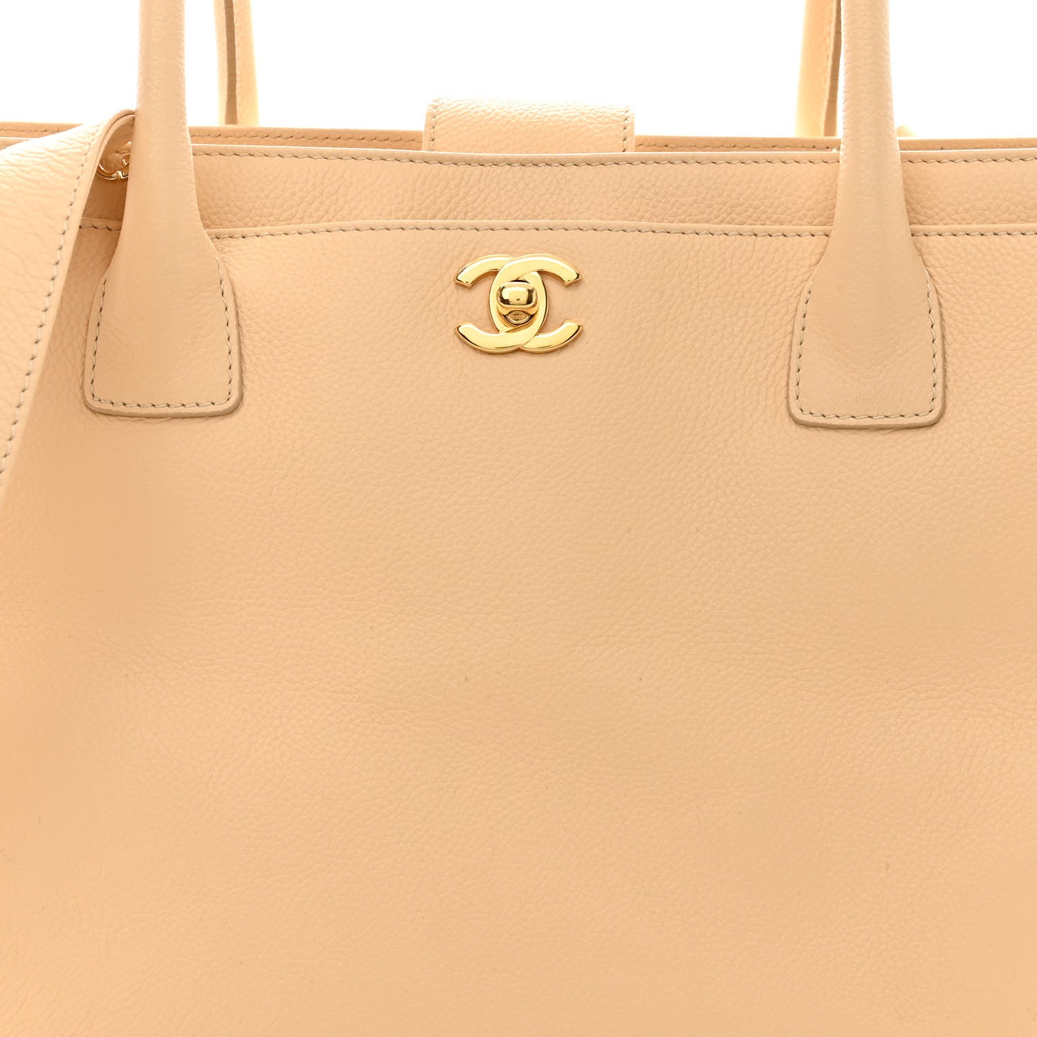 Chanel Calfskin Cerf Executive Shopper Tote Light Beige 10 of 19