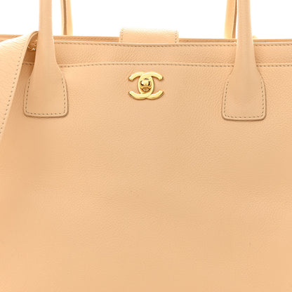 Chanel Calfskin Cerf Executive Shopper Tote Light Beige 10 of 19