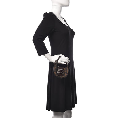 Fendi Zucca Mini Half Moon Baguette Tobacco 2 of 13