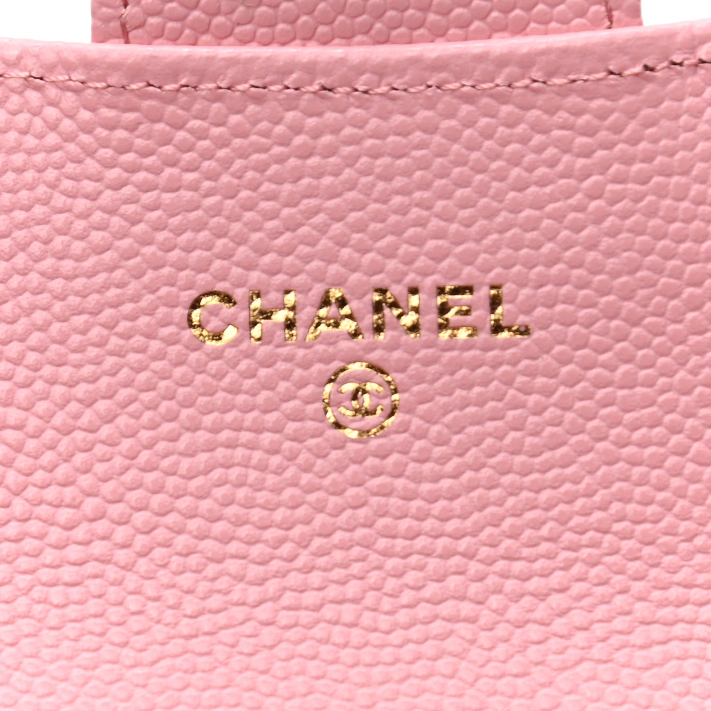 Caviar Quilted Flap Card Holder Wallet Light Pink