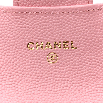 Chanel Caviar Quilted Flap Card Holder Wallet Light Pink 5 of 7