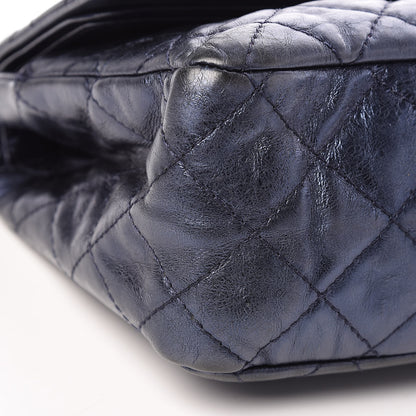 Chanel Metallic Calfskin Quilted 2.55 Reissue 227 Flap Dark Navy Blue 20 of 23