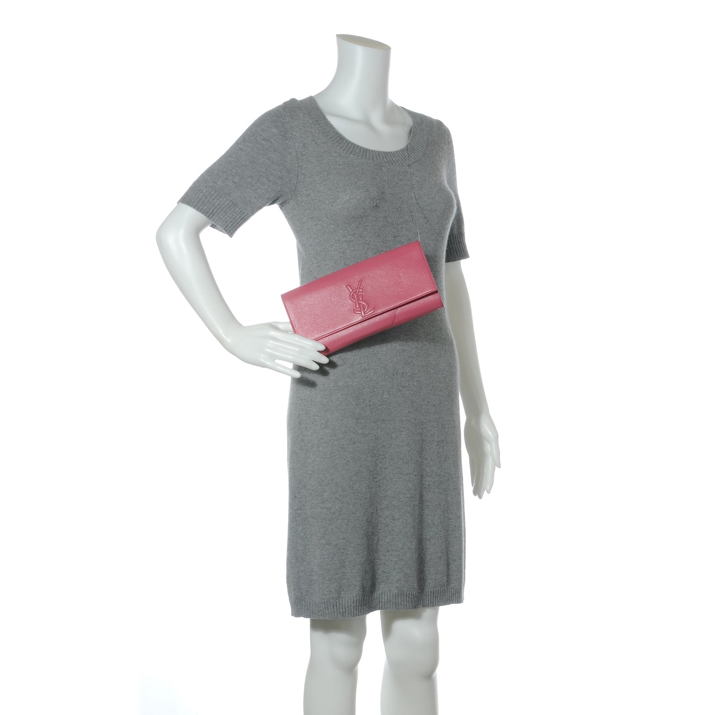 Leather Medium Belle de Jour Clutch Pink