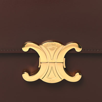 Celine Shiny Calfskin Medium Triomphe Chestnut 7 of 9