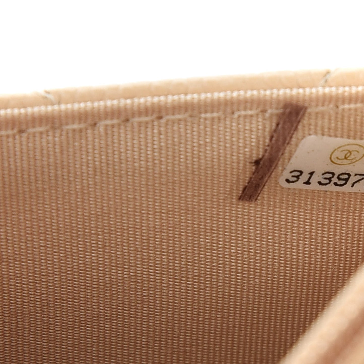 Caviar Quilted Coco Candy Wallet On Chain WOC Beige
