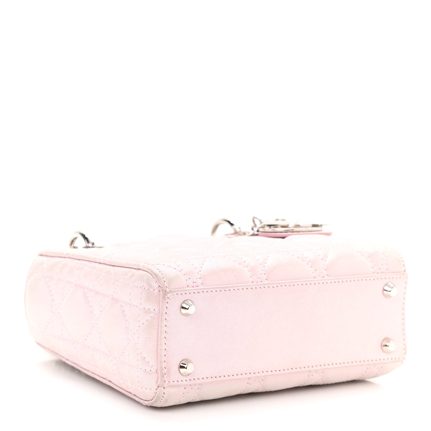 Metallic Lambskin Cannage Mini Lady Dior Lotus