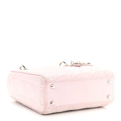 Christian Dior Metallic Lambskin Cannage Mini Lady Dior Lotus 4 of 9