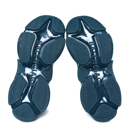 Balenciaga Fabric Mesh Clear Sole Fluo Mens Triple S Sneakers 40 Dark Green 6 of 8