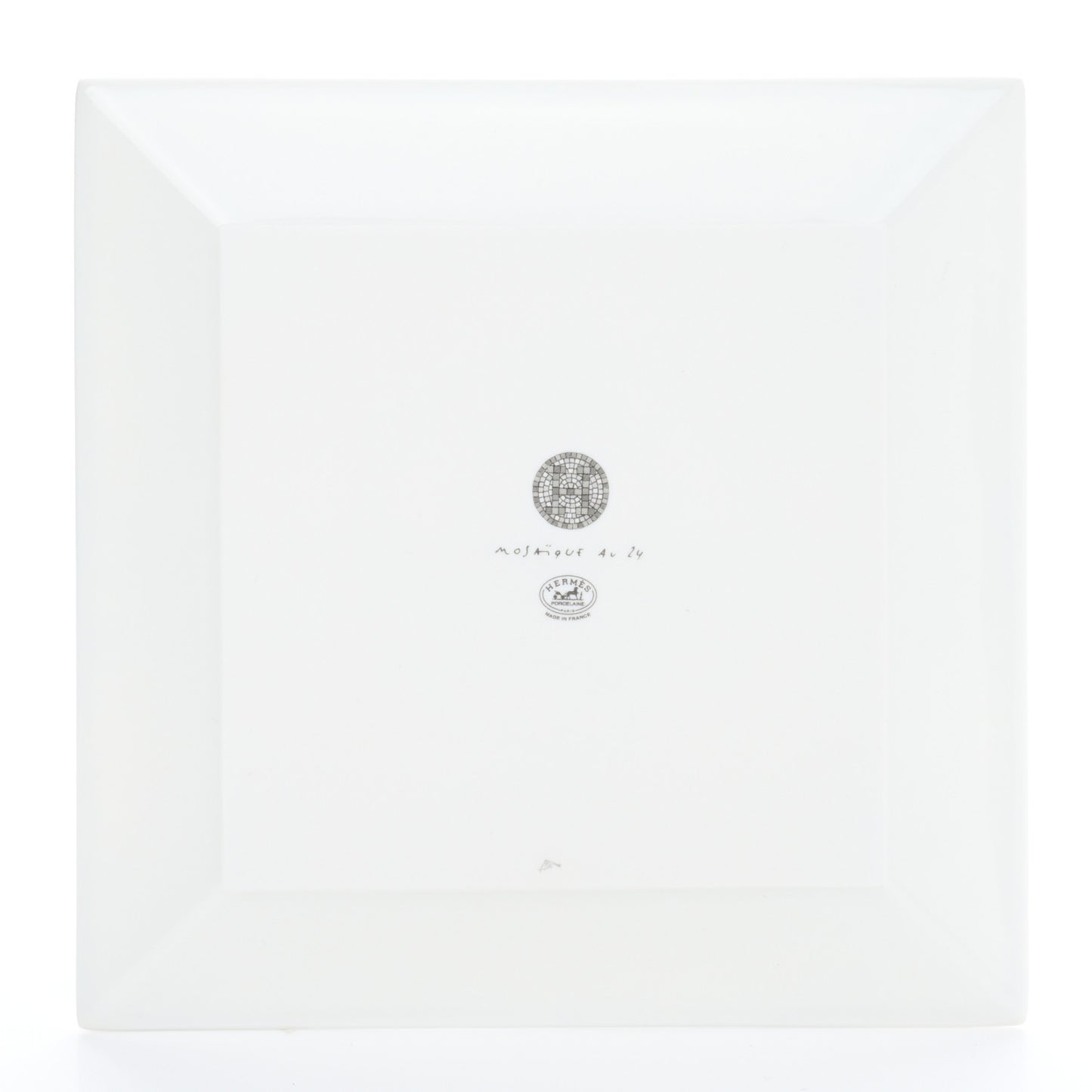 Porcelain Mosaique Au 24 Platinum Square Plate N°3