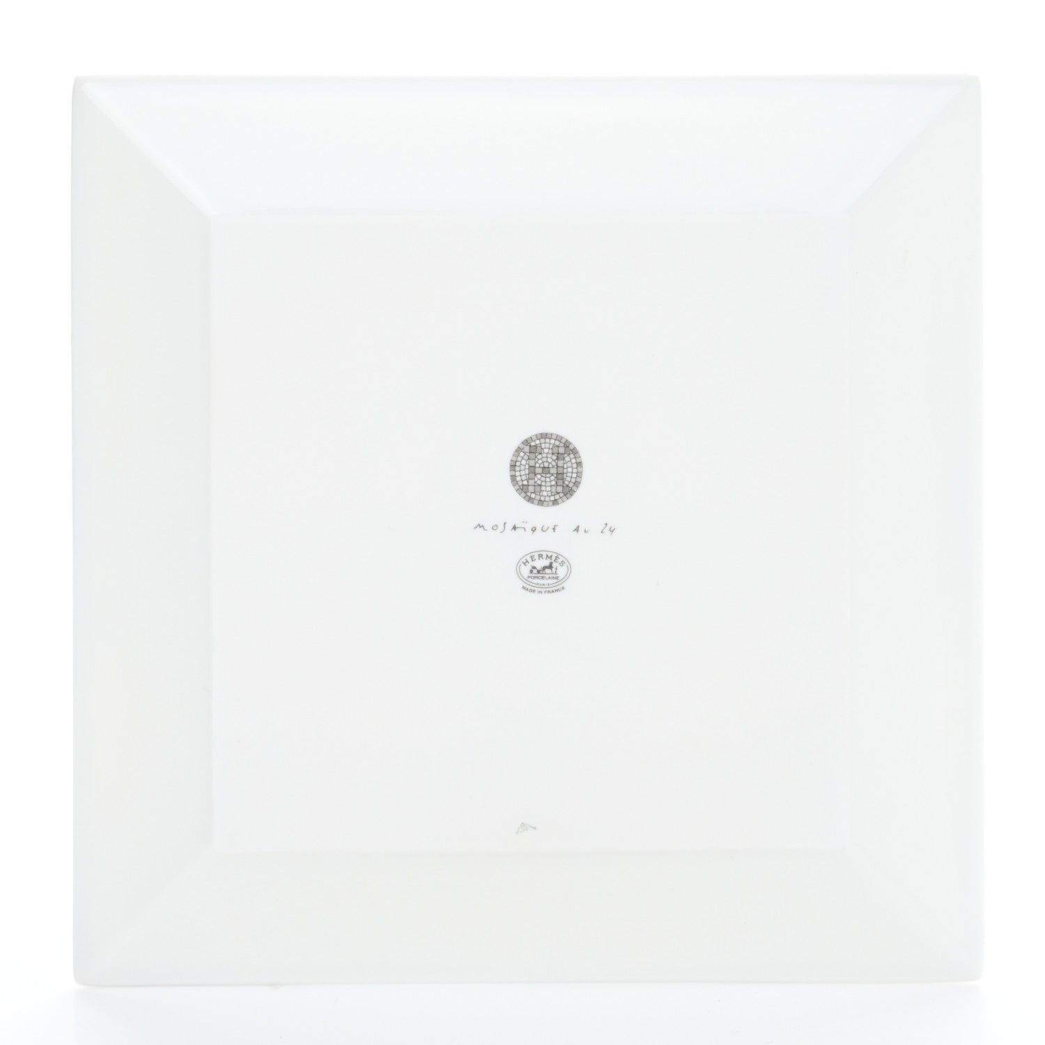 Hermes Porcelain Mosaique Au 24 Platinum Square Plate N°3 3 of 5