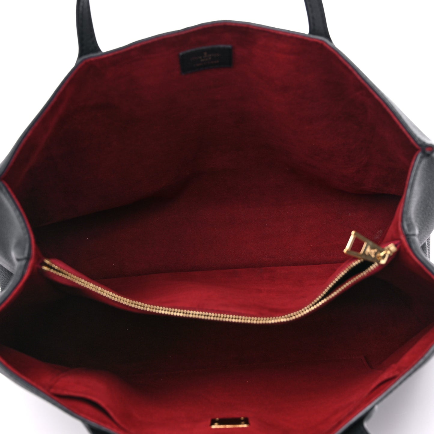 Grained Calfskin Lockme Shopper Black