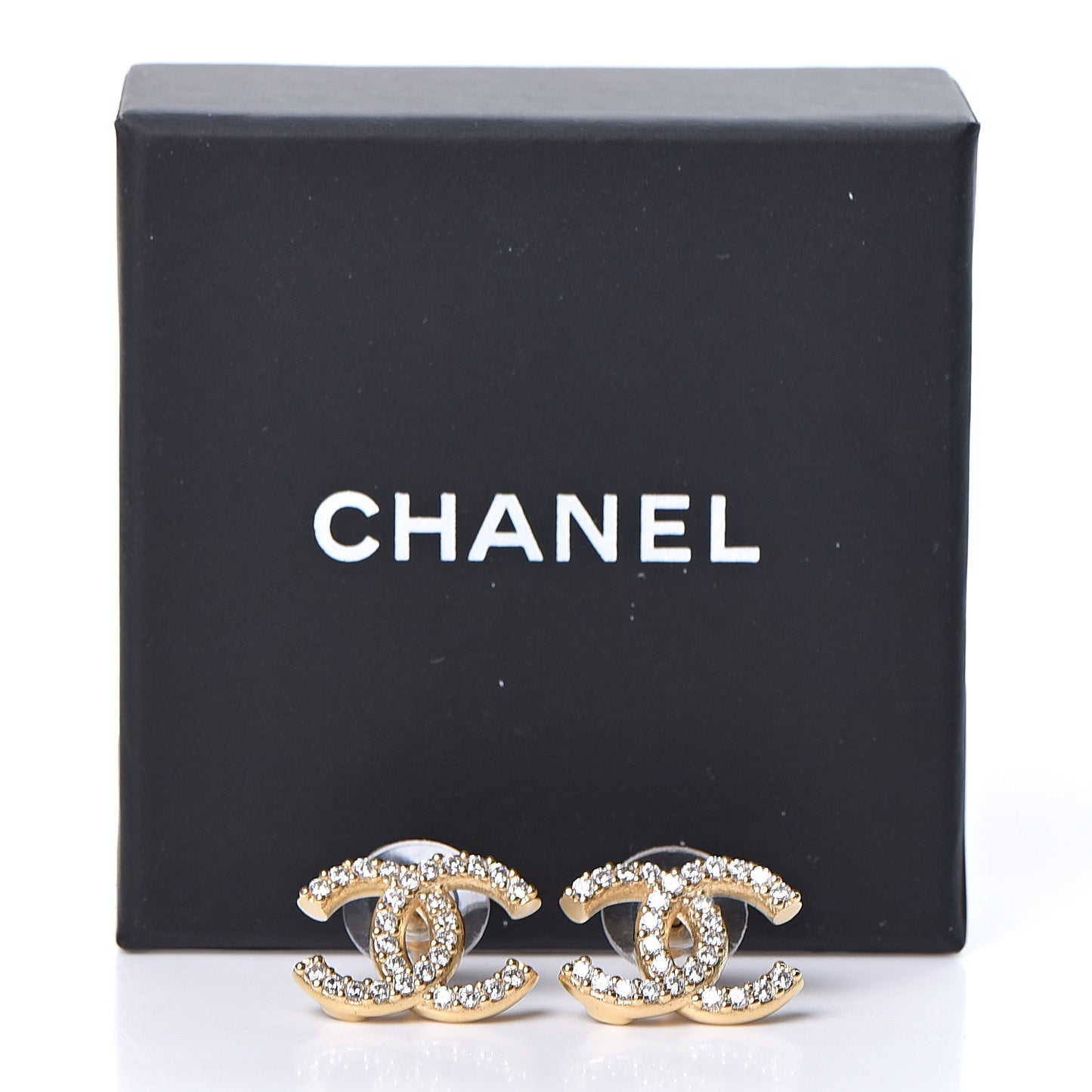 Crystal CC Earrings Gold