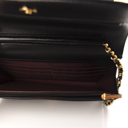 Chanel Lambskin Quilted Wallet On Chain WOC Black 5 of 12