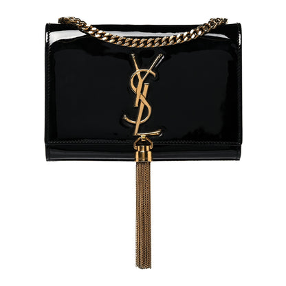 Saint Laurent Patent Small Classic Monogram Kate Tassel Satchel Black 1 of 13