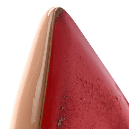Christian Louboutin Patent Pigalle 100 Pumps 38.5 Nude 8 of 9