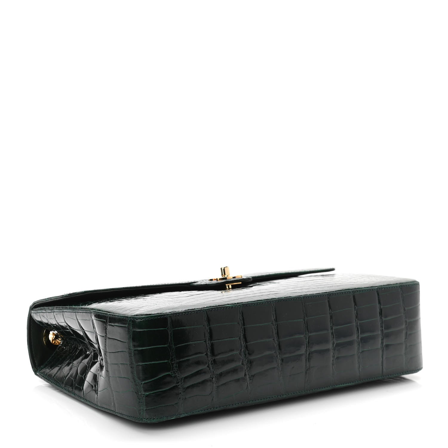 Chanel Alligator Jumbo Single Flap Green 4 of 10