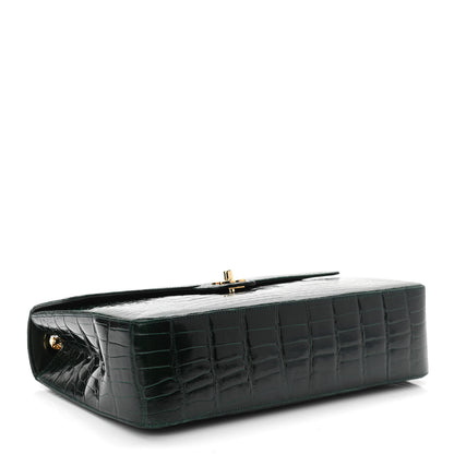 Chanel Alligator Jumbo Single Flap Green 4 of 10