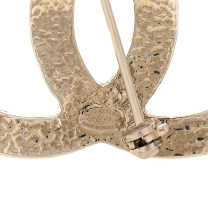 Chanel Metal Pearl CC Brooch Silver 3 of 3