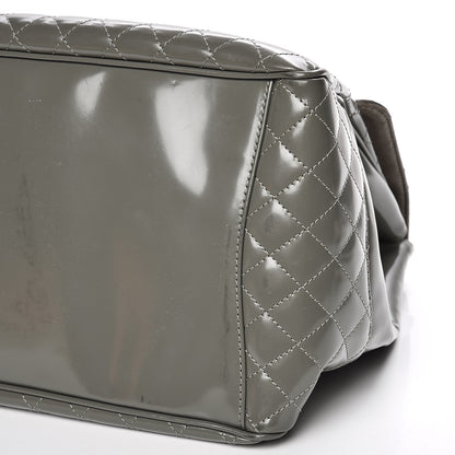 Chanel Glazed Calfskin Mademoiselle Lock Kelly Flap Bag Grey 16 of 16