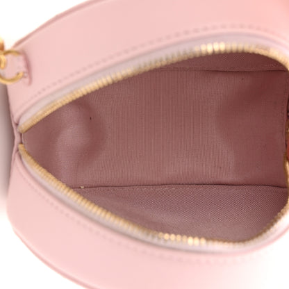 Chanel Calfskin Quilted Pearl Round Clutch With Chain Light Pink 5 of 11